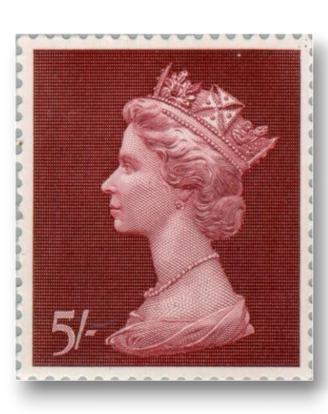 Queen Elizabeth II - 5/- Large Machin